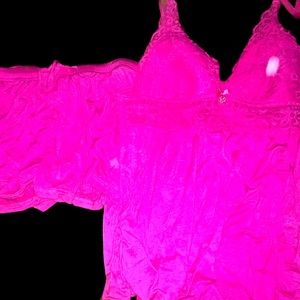 HOT PINK PJ/LINGERIE SET